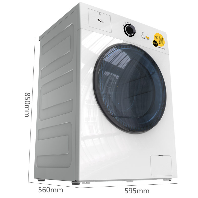 TCL 8.0公斤 XQG80-Q300D芭蕾白 滚筒洗衣机 普通烘干滚筒