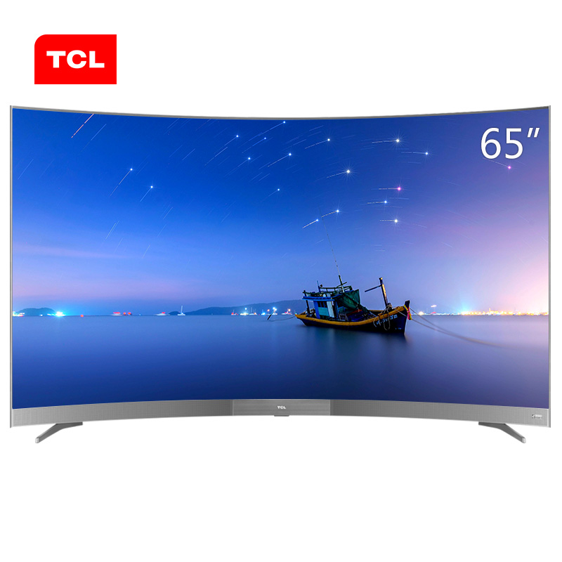 TCL 65A950CS 65英寸 4K曲面HDR 人工智能 32核超高清安卓智能LED电视